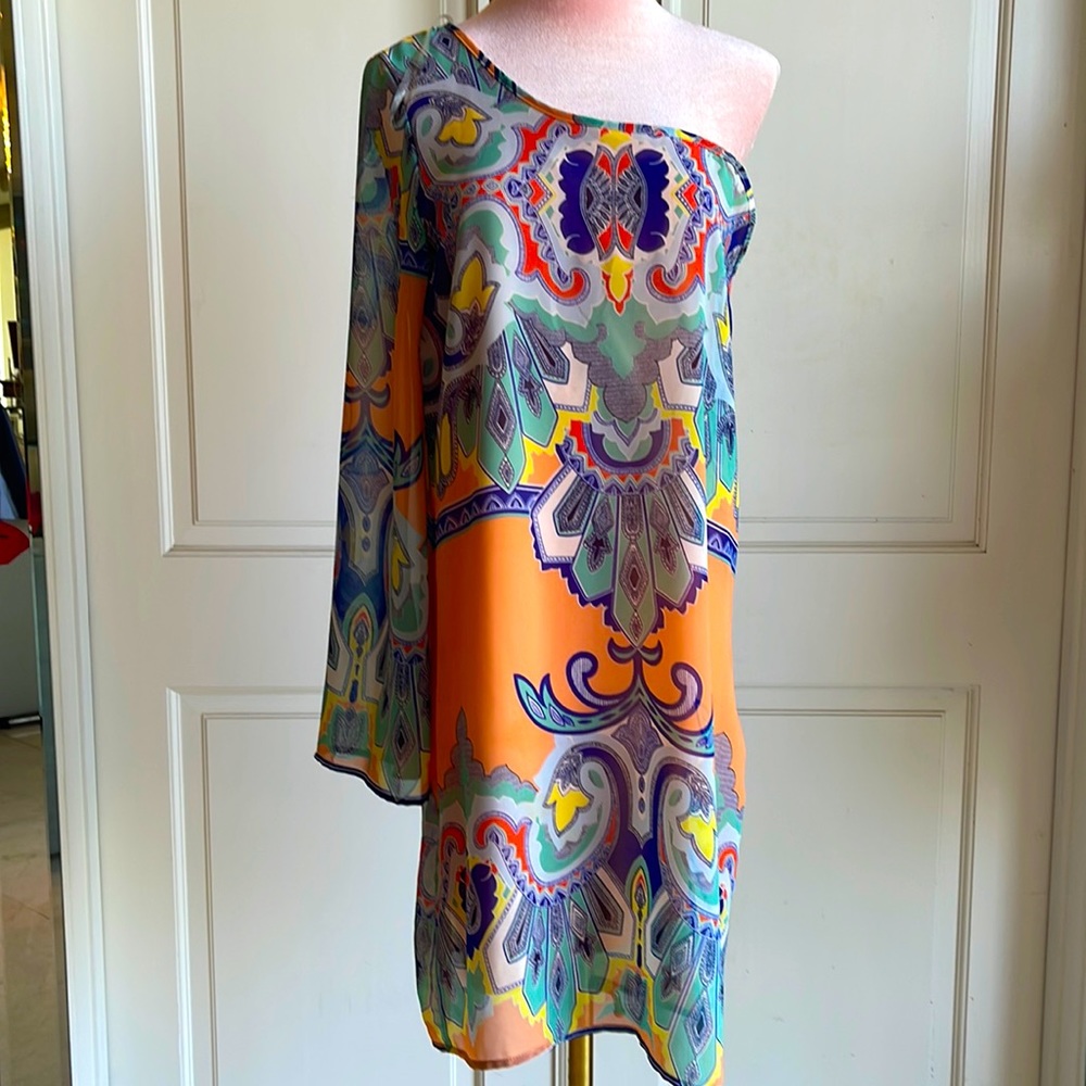 Pink Owl Apparel Geometric Print Dress